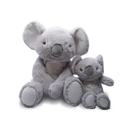 Front. TriAction Toys - Snooze Monsters Interactive Bedtime Plush Set | Koala With Baby - Grey.