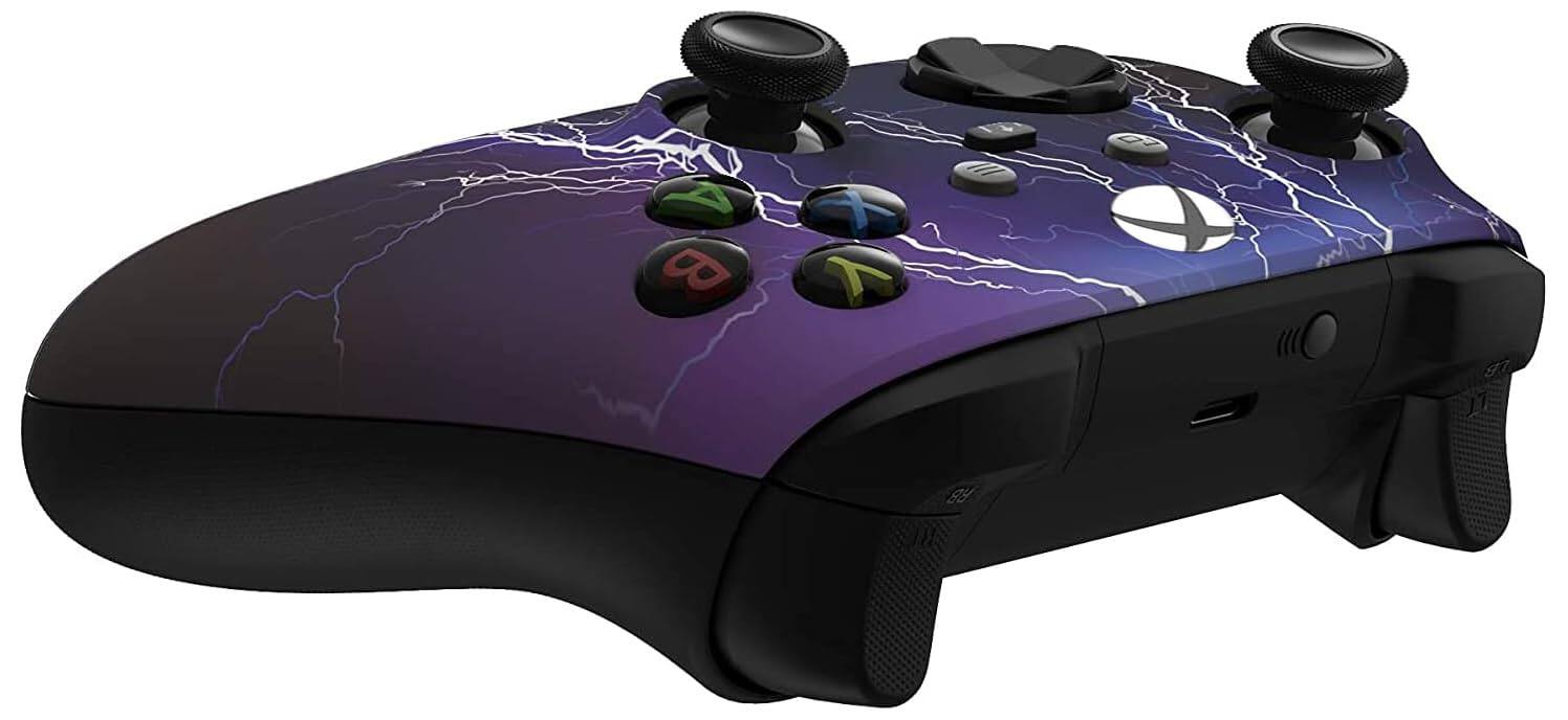 Back. Custom Controllerzz - Custom Wireless Controller for Xbox Series X|S, Xbox One, & PC - Stormy Skies.