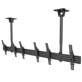 Kanto - Menu Board Ceiling Mount System with Tilting Arms for 40" - 60" TVs, 3 Screens - Black