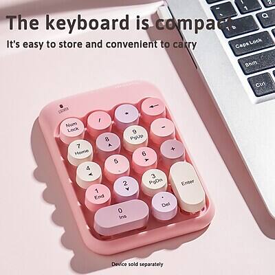 The keyboard is compact. It's easy to store and convenient to carry. Device sold separately.