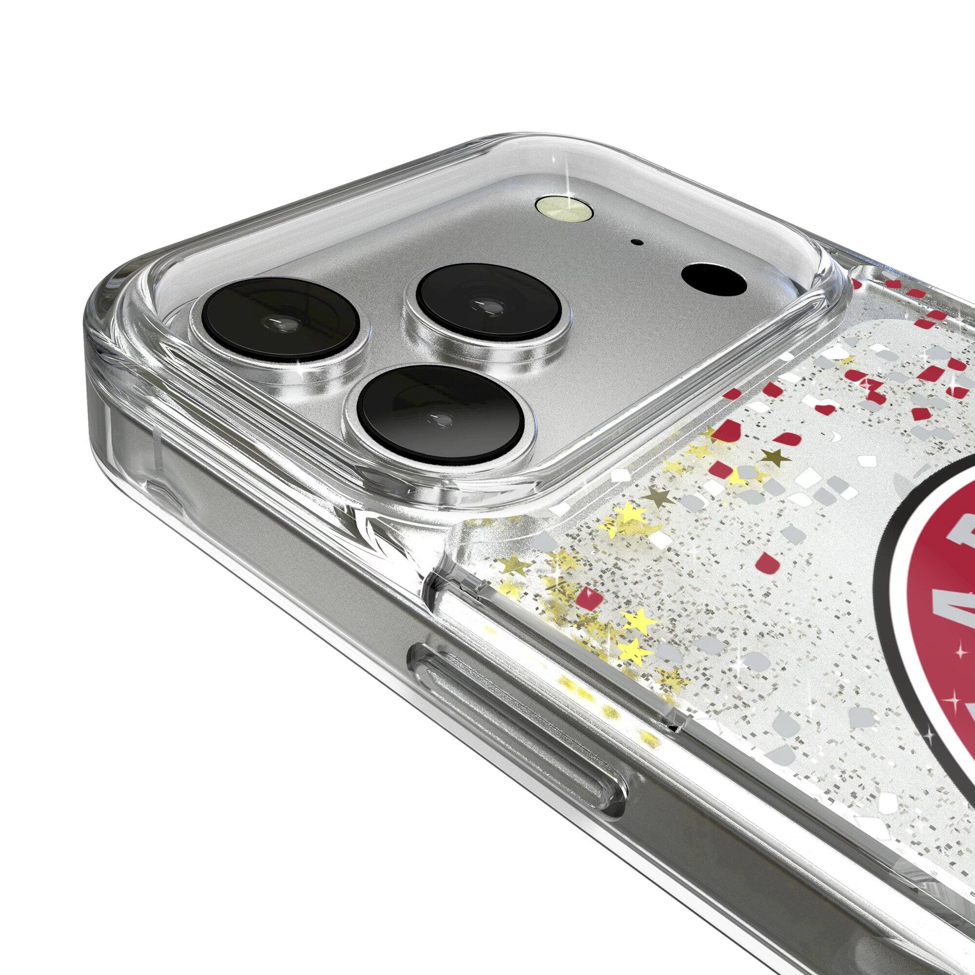 Alt View 2. Keyscaper - Alabama Crimson Tide iPhone Glitter Confetti Design Case - 13 Pro Max - Multicolor.