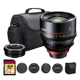 Canon - CN-E 135mm T2.2 L F Cinema Prime Lens|L-Series Full-Frame Telephoto Cine Lens + More - Black