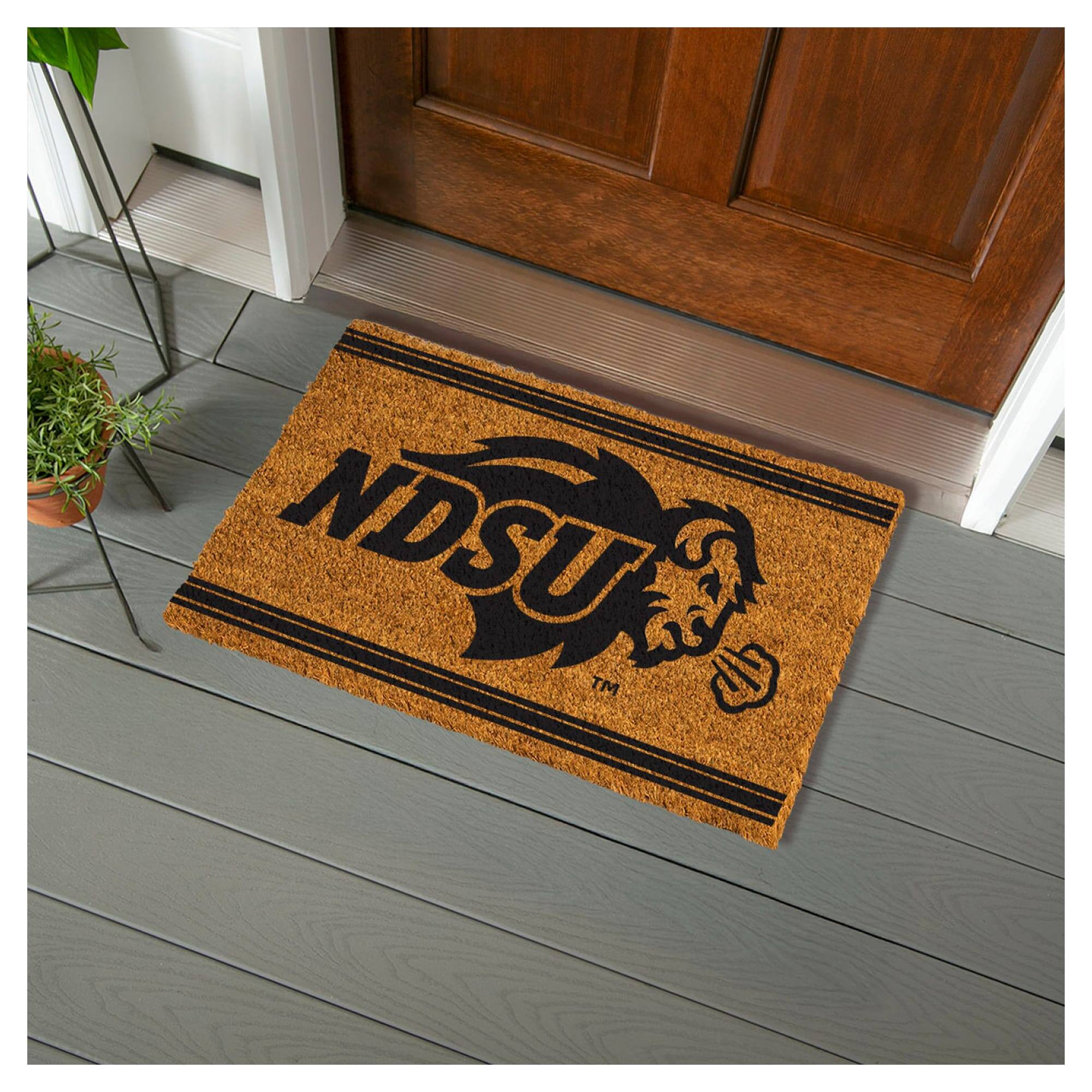 Alt View 1. Evergreen Enterprises - NDSU Bison 28" x 16" Primary Logo Outdoor Coir Entryway Mat - Multicolor.