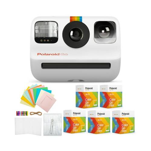 Polaroid Color Go Film is a product that comes with a camera and various accessories.