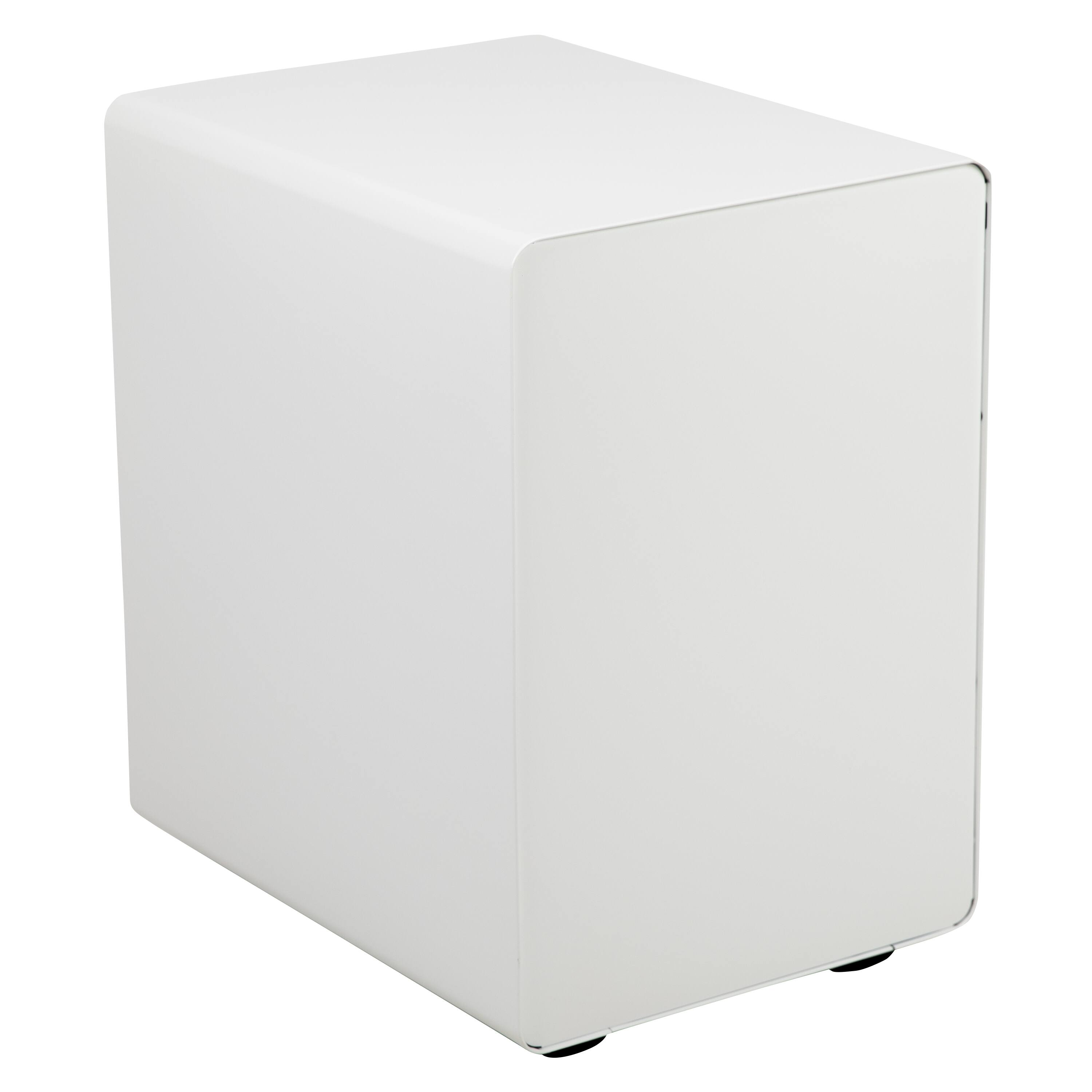 Alt View 5. Emma + Oliver - Ergonomic 3-Drawer Mobile Locking Filing Cabinet Storage Organizer - White and Red.