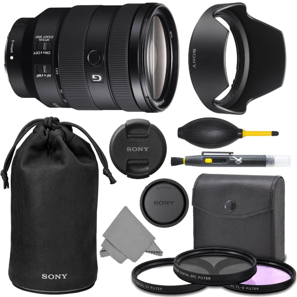 Sony - FE 24-105mm f/4 G OSS Lens (SEL24105G) + AOM Pro Kit Combo Bundle