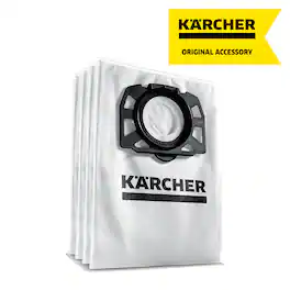 Karcher - WD Wet-Dry Vacuum Replacement Fleece Filter Bags for WD4, WD5, WD5/P, WD6 - 4 Pack