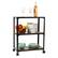 Alt View 11. Mind Reader - Bar Cart, Rolling Cart, Microwave Stand, 3-Tier, Coffee Cart, Kitchen, Wood Metal, 23"L x 12"W x 29.5"H - Black.