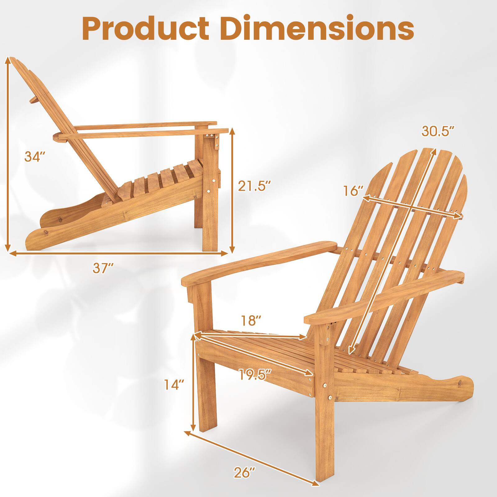 Product Dimensions: 30.5" x 34" x 21.5" x 16" x 37" x 18" x 14" x 19.5" x 26"
