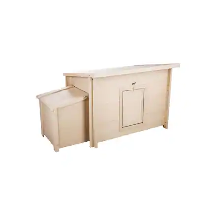 Front. New Age Pet - ECOFLEX Fontana Chicken Barn in Tan - Maple.