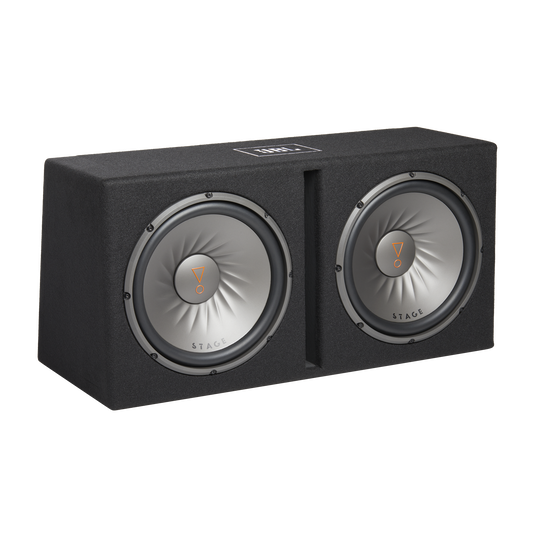 JBL - STAGE1200D Dual 12" Car Audio Ported Enclosure - Black