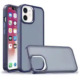 Entronix - Translucent Frosted Matte Case for iPhone 12 and 12 Pro - Navy
