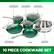 1.5-qt. sauce pan, tempered glass lid
2.5-qt. stock pot, tempered glass lid
5-qt. stock pot, tempered glass lid
10.25" frying pan, tempered glass lid
8" skillet
XL aluminum steamer insert
10 PIECE COOKWARE SET
