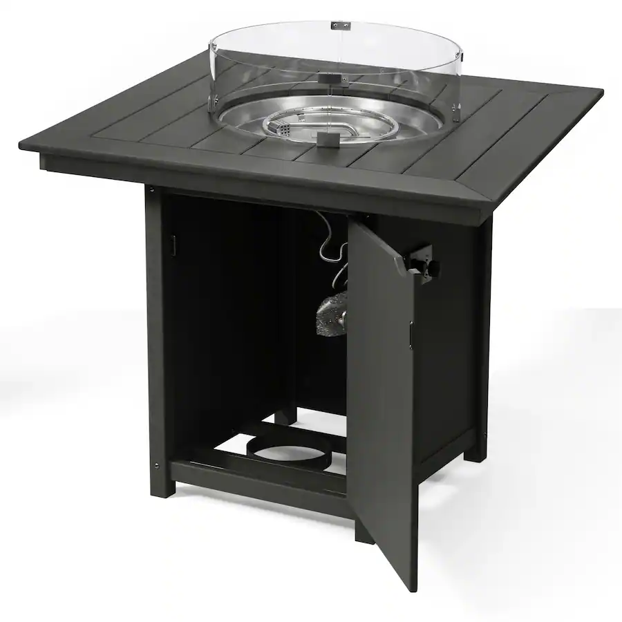 WestinTrends Helios 42" Modern Outdoor Patio Gas Propane Square Fire ...