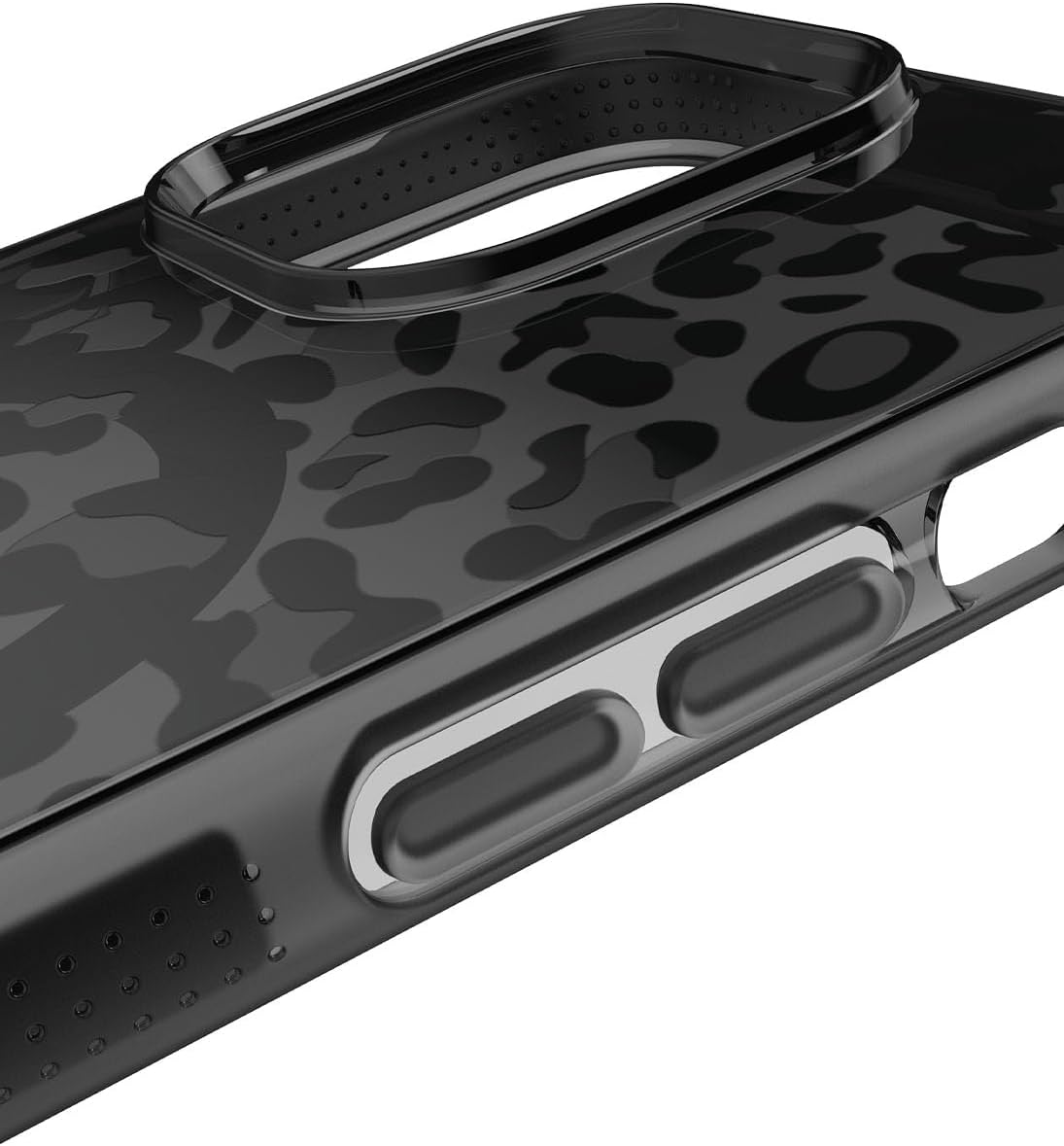 Alt View 1. BodyGuardz - BodyGuardz Leopard Ace Pro with MagSafe Black/Grey Case - iPhone 15 Pro Max - Black/Grey.