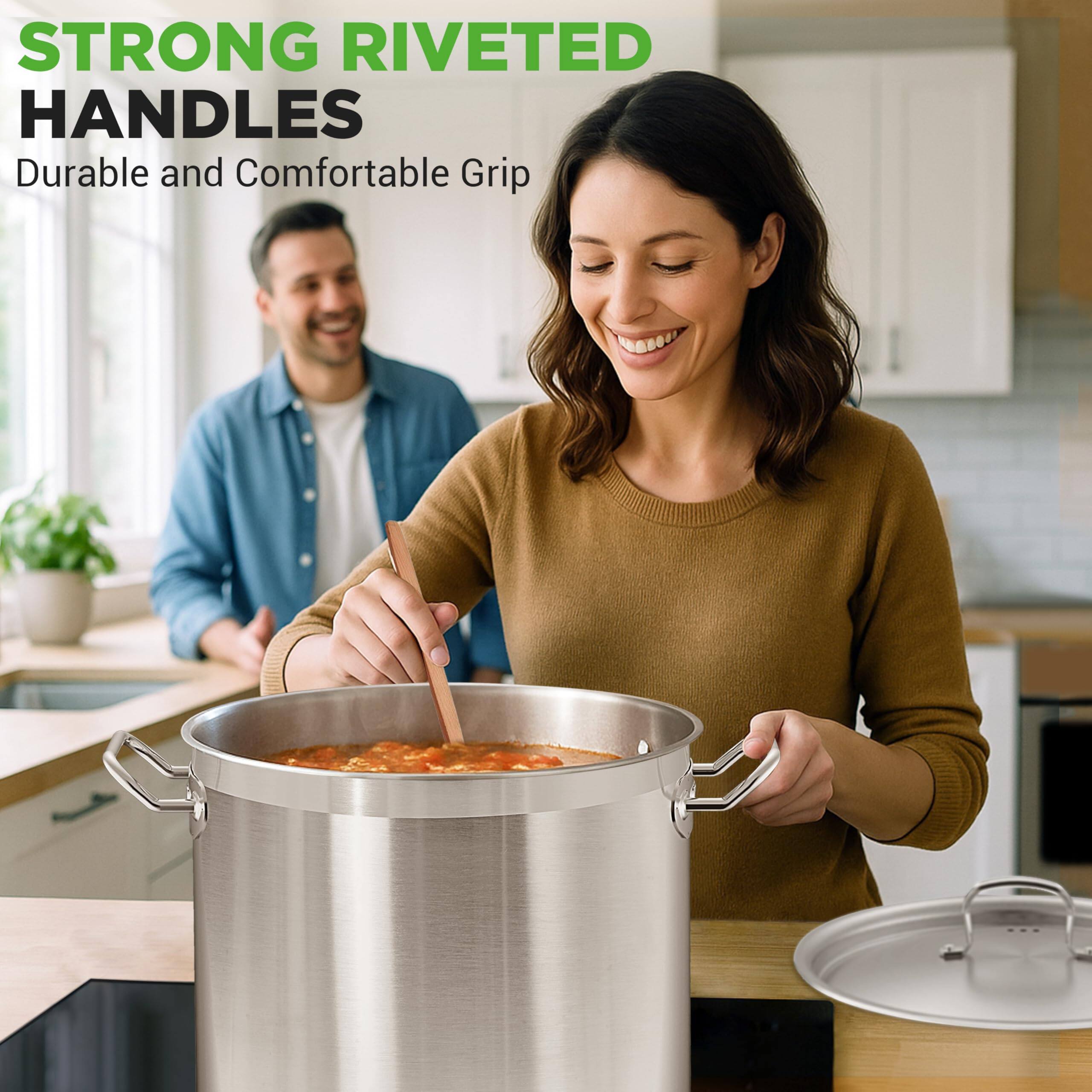 STRONG RIVETED HANDLES  
Durable and Comfortable Grip