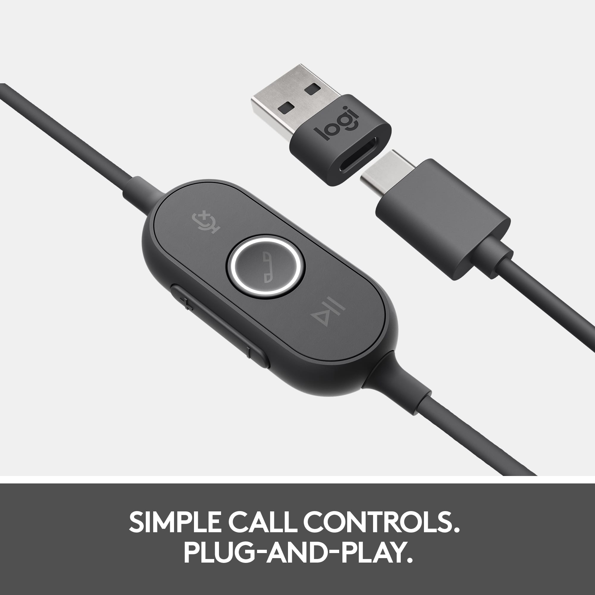 "Simple call controls. Plug-and-play."
