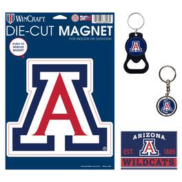 WinCraft - Arizona Wildcats 4-Pack Key Rings and Magnets Set - Multicolor