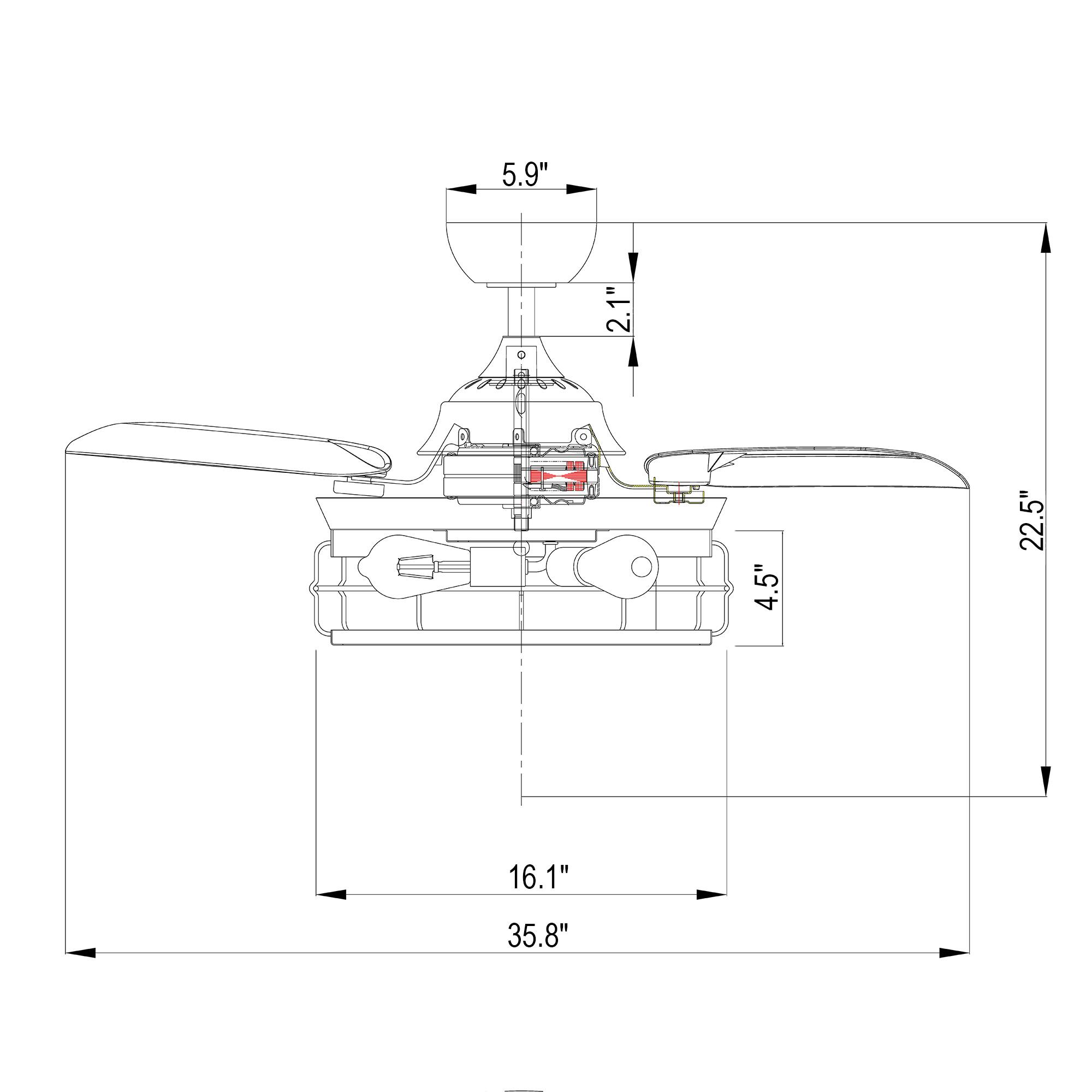 5.9"  
2.1"  
4.5"  
22.5"  
16.1"  
35.8"
