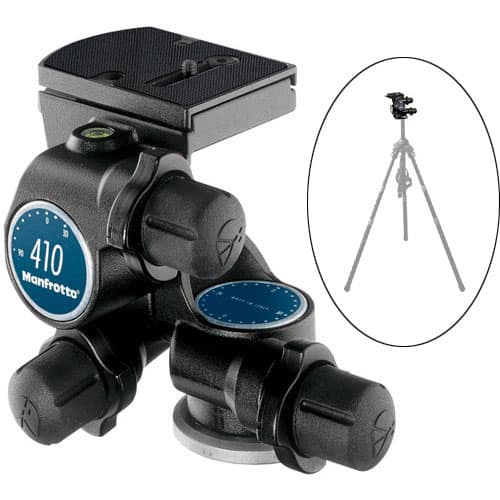 410 Manfrotto Junior Geared Head With RC4 Rapid Connect Plate 410PL