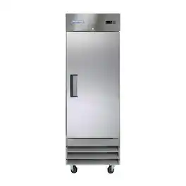 Magic Chef - Commercial 27 in. 23 cu. ft. Single Door Refrigerator - Stainless Steel