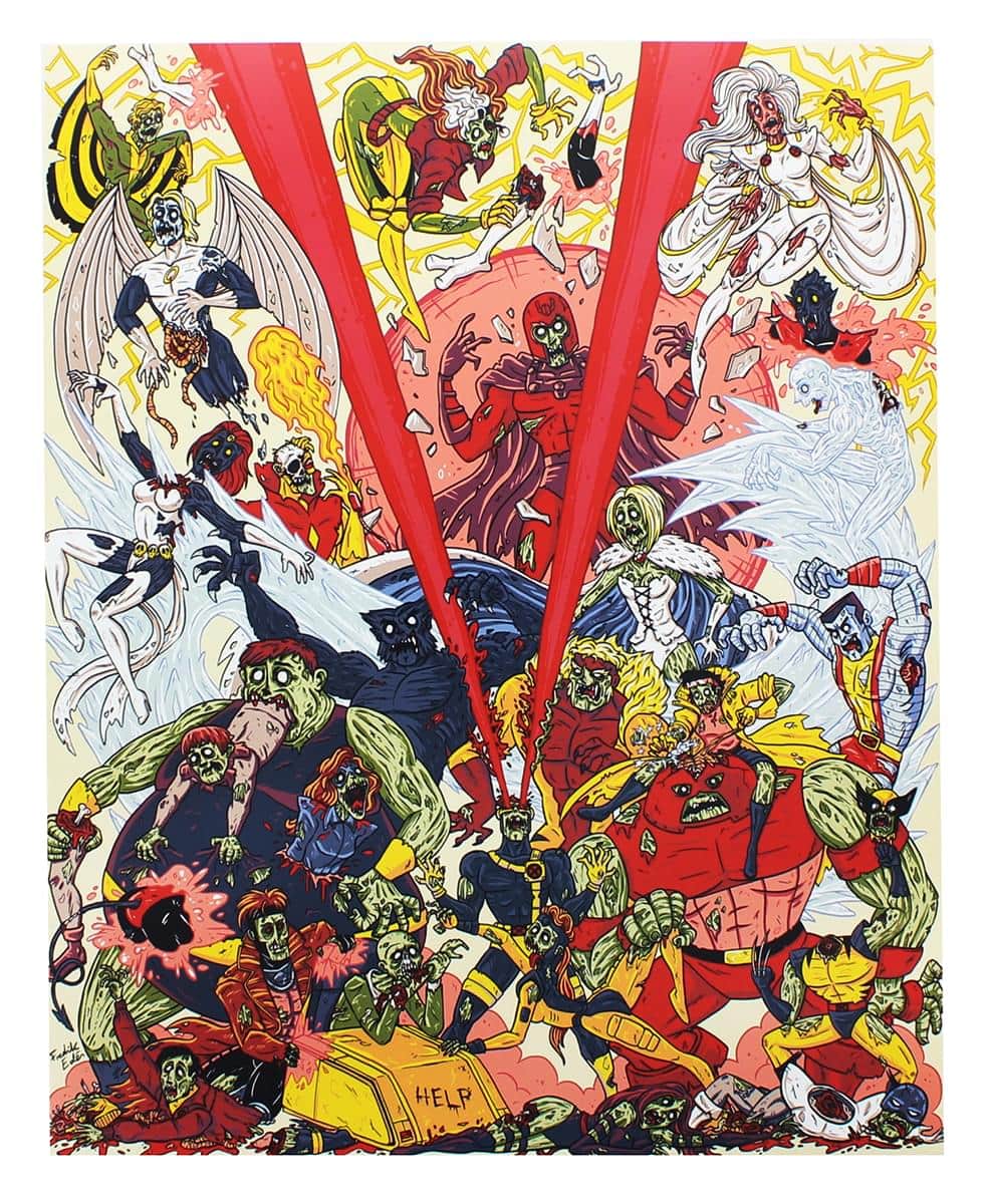 Marvel - Zombie X-Men 8" x 10" Art Print - Multicolored
