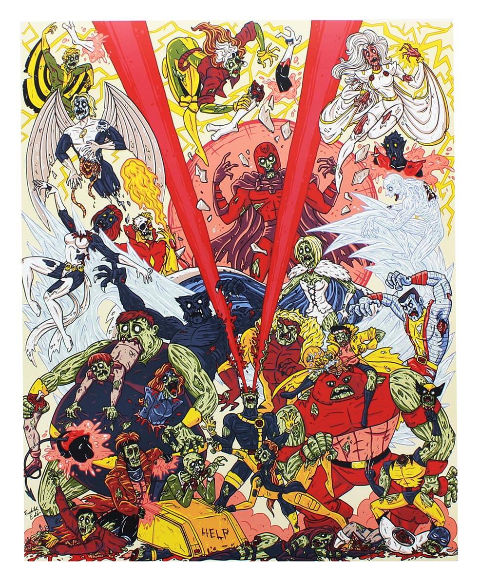 Front. Marvel - Zombie X-Men 8" x 10" Art Print - Multicolored.