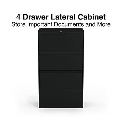 4 Drawer Lateral Cabinet  
Store Important Documents and More