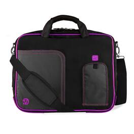 Kitcheniva - Laptop Sleeve Messenger Bag Briefcase For 13" Laptop - Black/Purple
