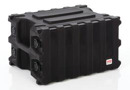 Gator - Pro-Series 6U 13″ Deep Molded Mil-Grade Audio Rack, 6 Unit Space Shallow Rack with Roto Molded Polyethylene Design