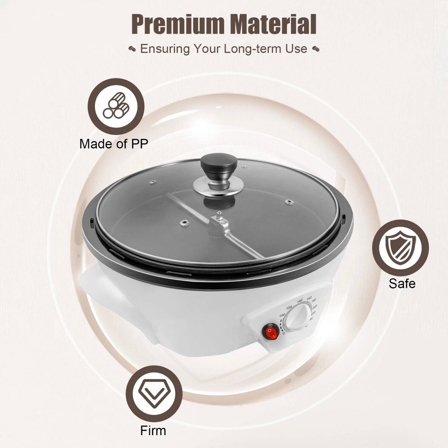 Premium Material  
Ensuring Your Long-term Use  

Made of PP  

Safe  

Firm