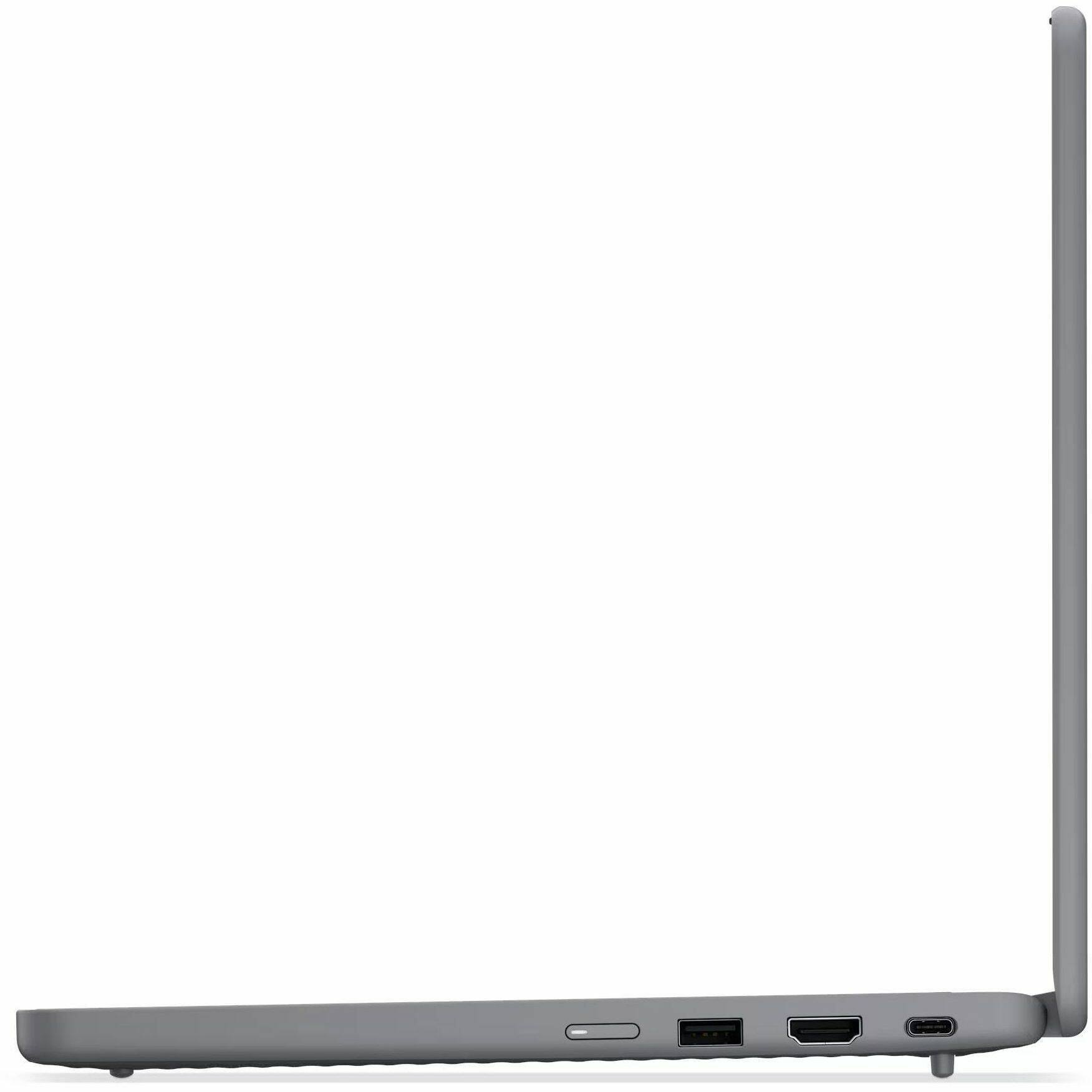 Left. Lenovo - Lenovo Chromebook 100e Gen 5 11.6" Touch, MediaTek Kompanio 540, 8GB RAM, 64GB, Luna Gray laptop - Luna Gray.