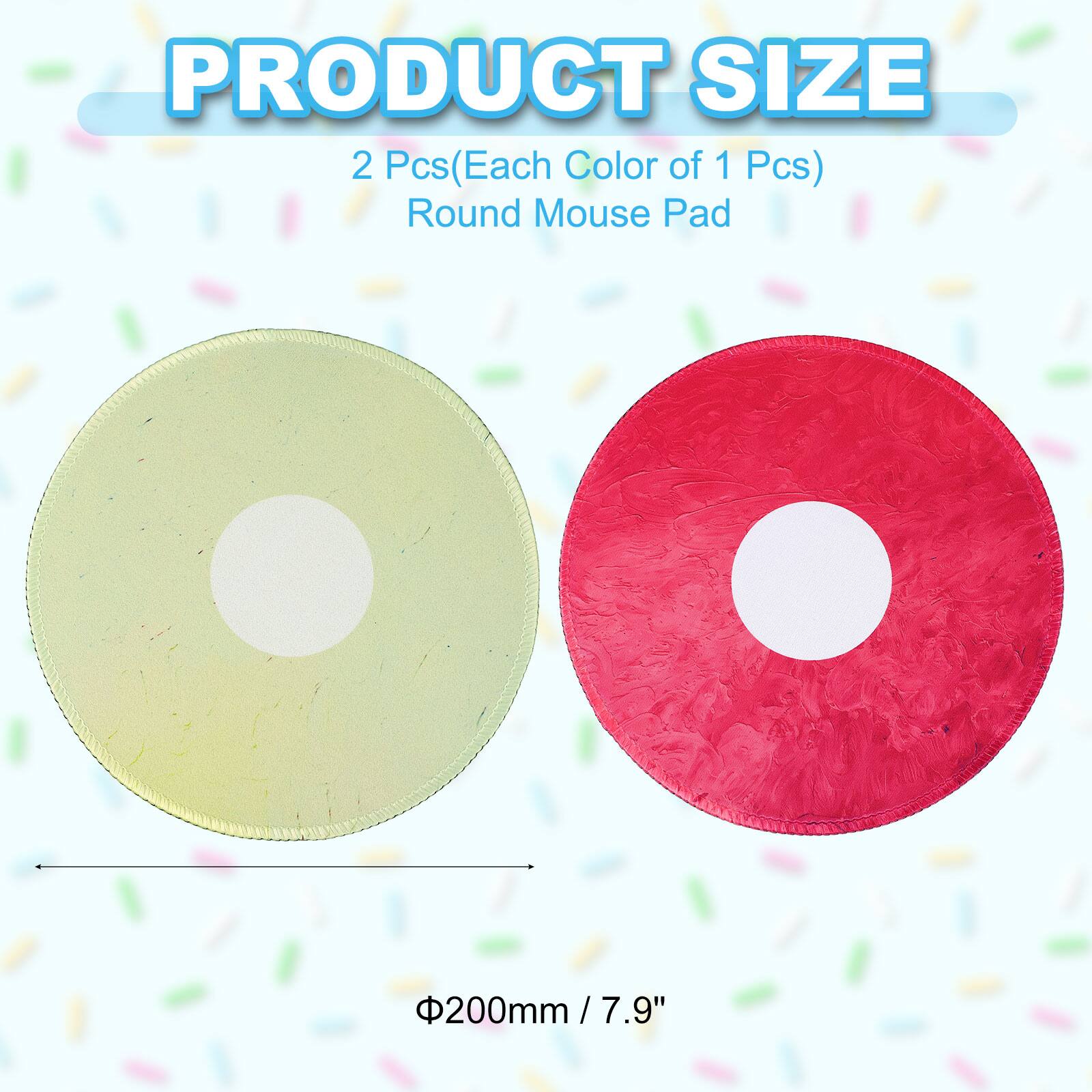 PRODUCT SIZE  
2 Pcs (Each Color of 1 Pcs)  
Round Mouse Pad  
Φ200mm / 7.9"