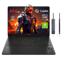 HP - Omen RTX 5060 Gaming Laptop - 16.1" FHD+ 144Hz - AMD Ryzen 9 8940HX - 64GB DDR5 RAM - 1TB SSD - With 7-in-1 USB-C Hub - Black