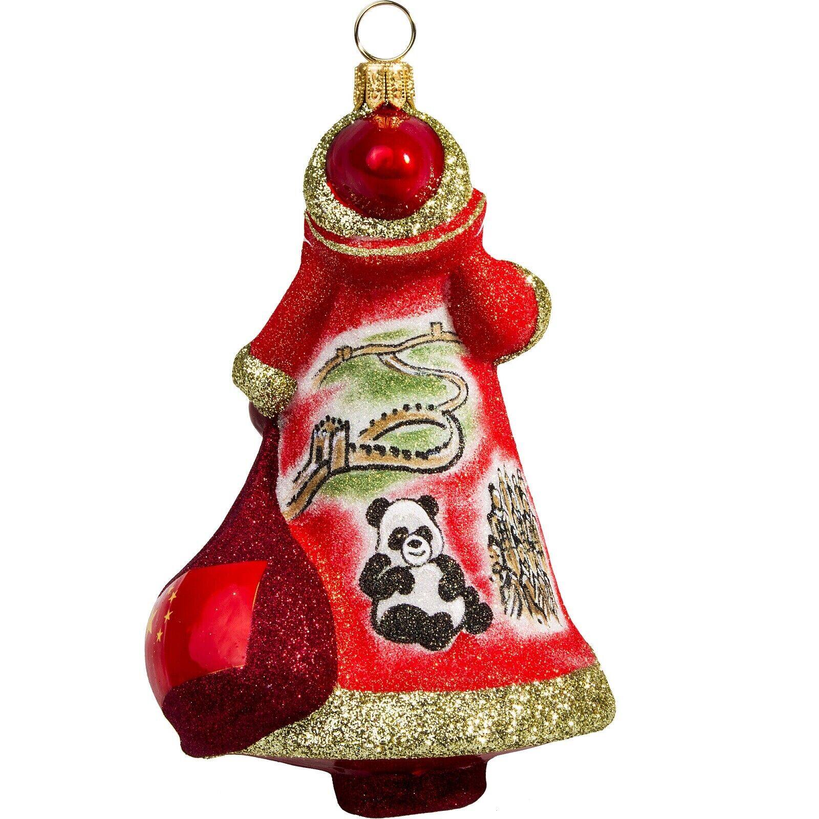 Angle. Joy to the World Collectibles - Joy to the World Glitterazzi China Santa Polish Glass Christmas Ornament - Multicolor.