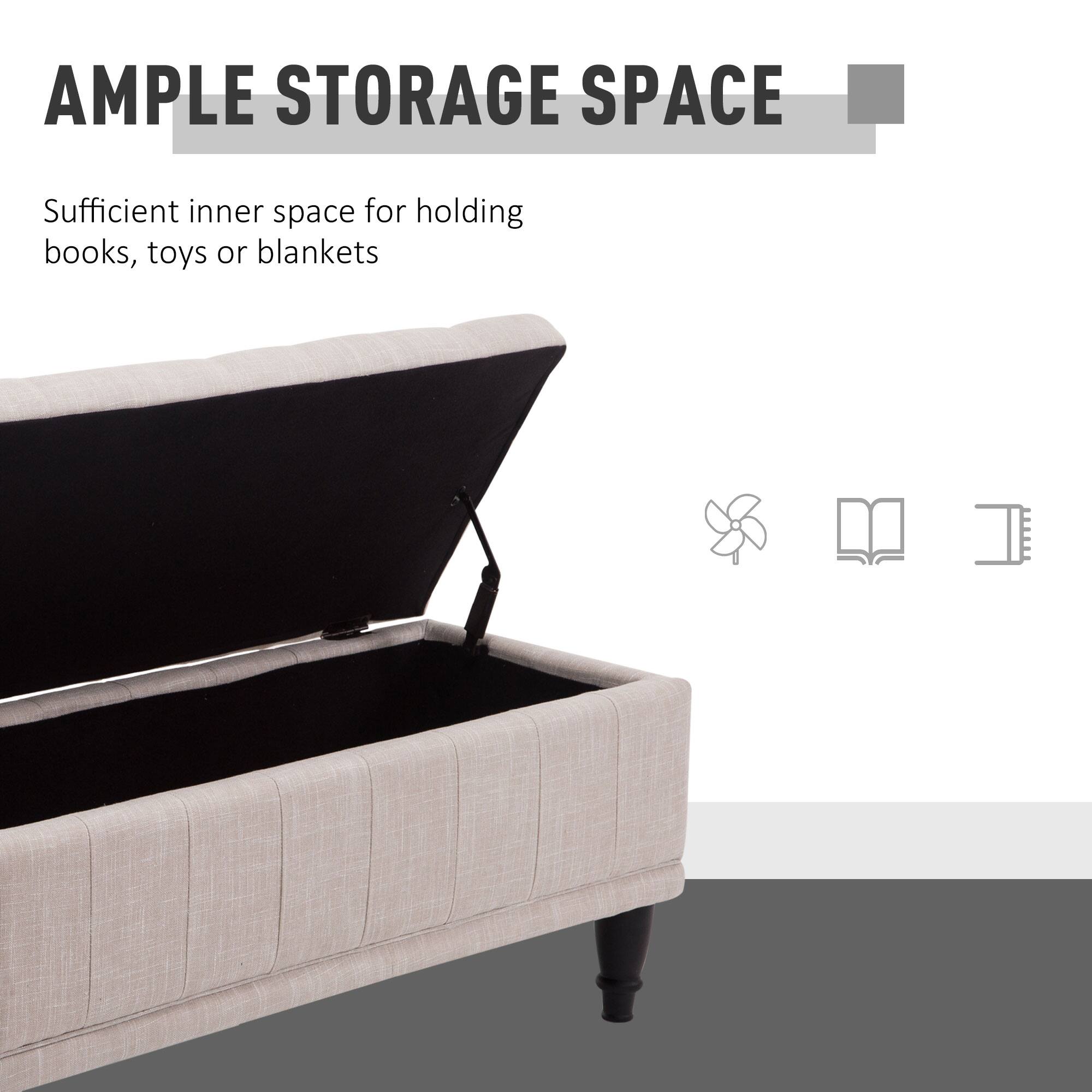 AMPLE STORAGE SPACE  
Sufficient inner space for holding books, toys or blankets