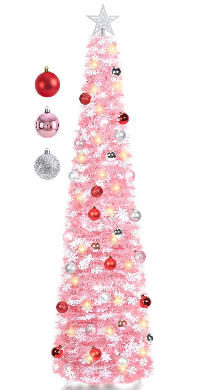 Pink - Snowflakes 5ft