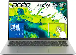 Acer - Aspire Go 16 Laptop - 16" WUXGA IPS Intel Core 5 120U 16GB DDR5 512GB NVMe SSD W11H - AG16-71P-505H - Silver