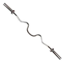 Sunny Health & Fitness - 48" Olympic Super Curl Bar with Ring Collars