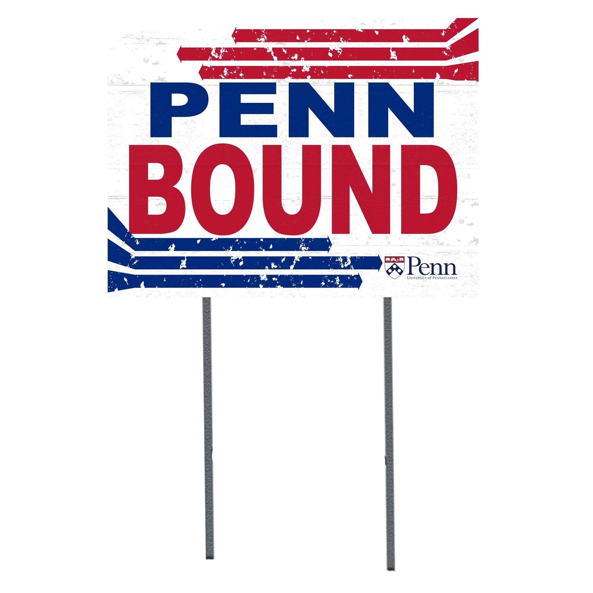 White Pennsylvania Quakers 18" x 24" Bound Yard Sign