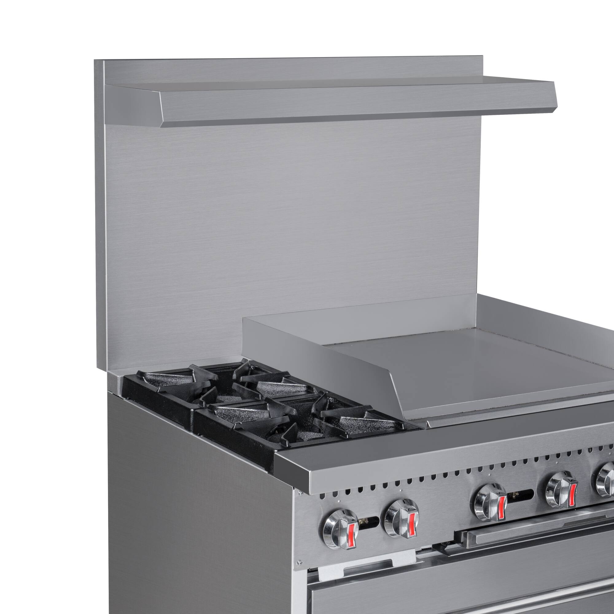 Alt View 9. Koolmore - 36 in. 2 Burner Commercial LP Range with 24 in. Griddle in Stainless-Steel (KM-CRG36-LP) - Stainless Steel.