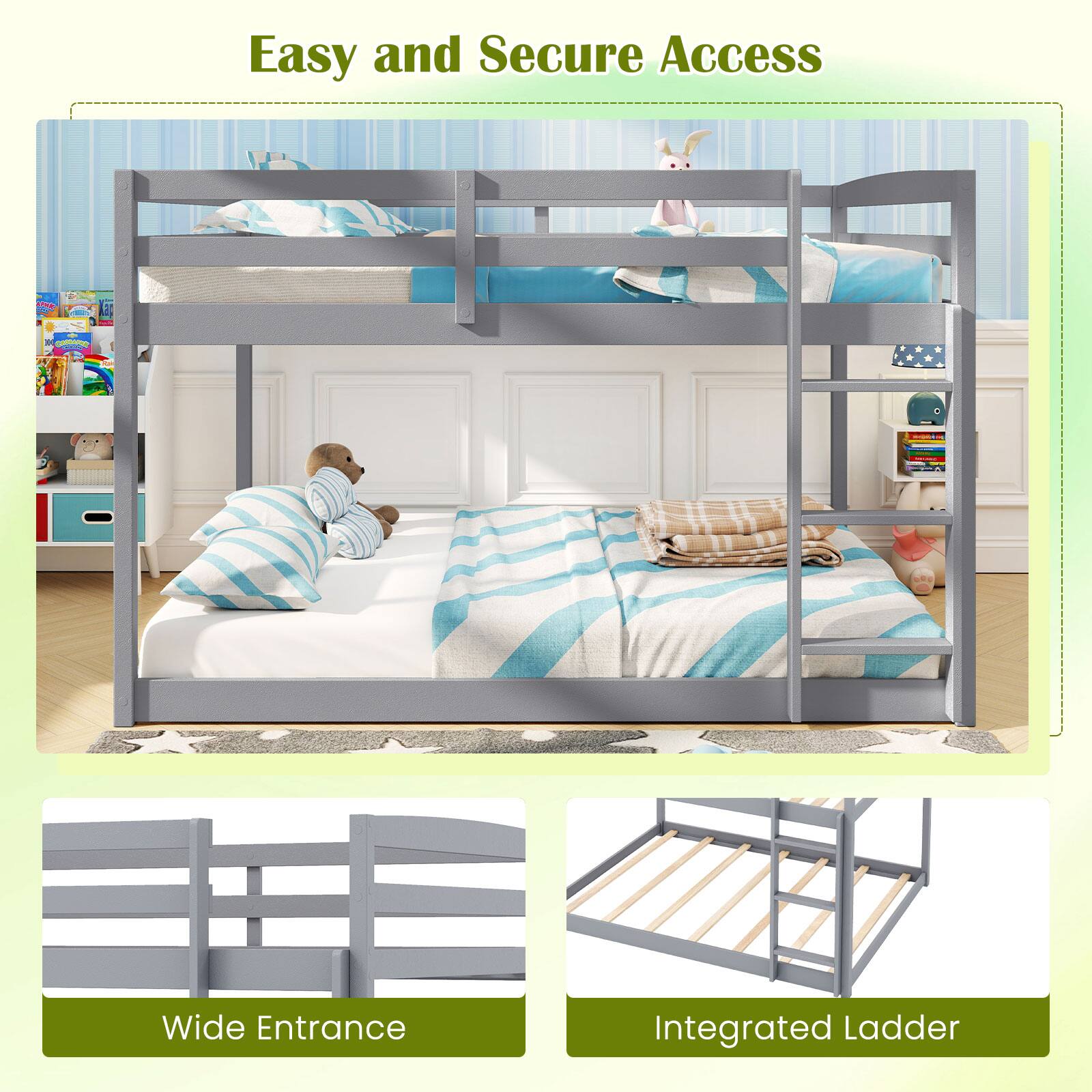 Easy and Secure Access

Wide Entrance

Integrated Ladder