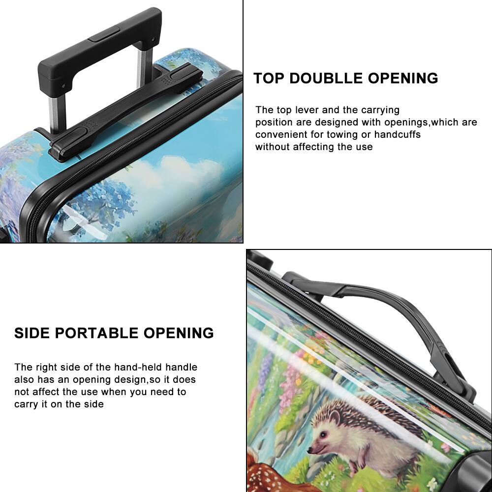 TOP DOUBLE OPENING  
The top lever and the carrying position are designed with openings, which are convenient for towing or handcuffs without affecting the use  

SIDE PORTABLE OPENING  
The right side of the hand-held handle also has an opening design, so it does not affect the use when you need to carry it on the side