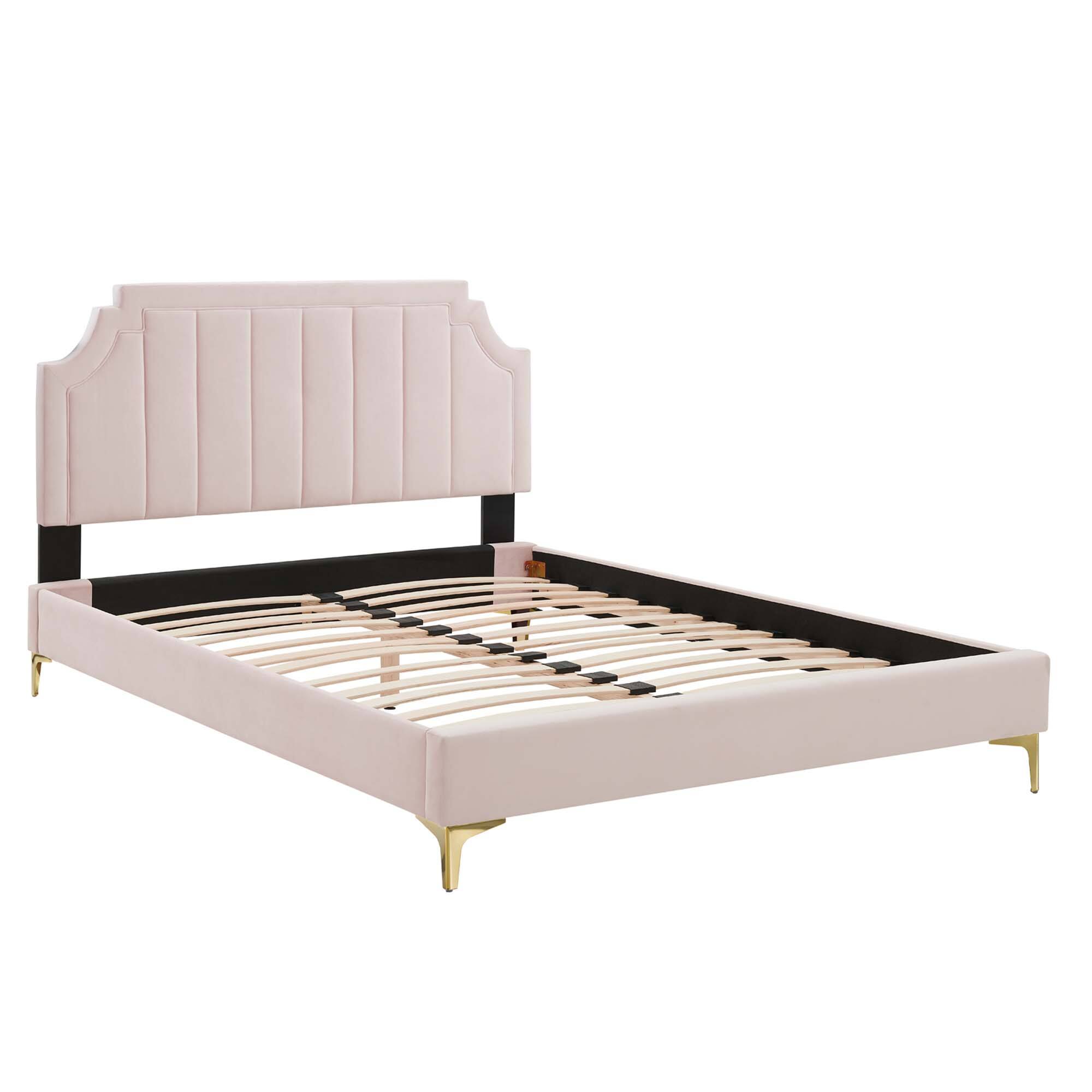 Alt View 1. Modway - Alana Wood Full Platform Bed With Angular Frame - Brown.