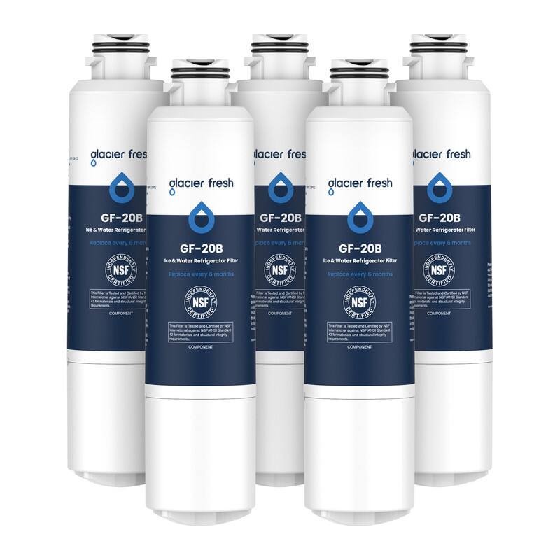 Glacier Fresh GF-20B Ice & Water Refrigerator Filter  
Replace every 6 months  

NSF Certified  
This filter is tested and certified by NSF to reduce 48 materials and substances significantly  

Component
