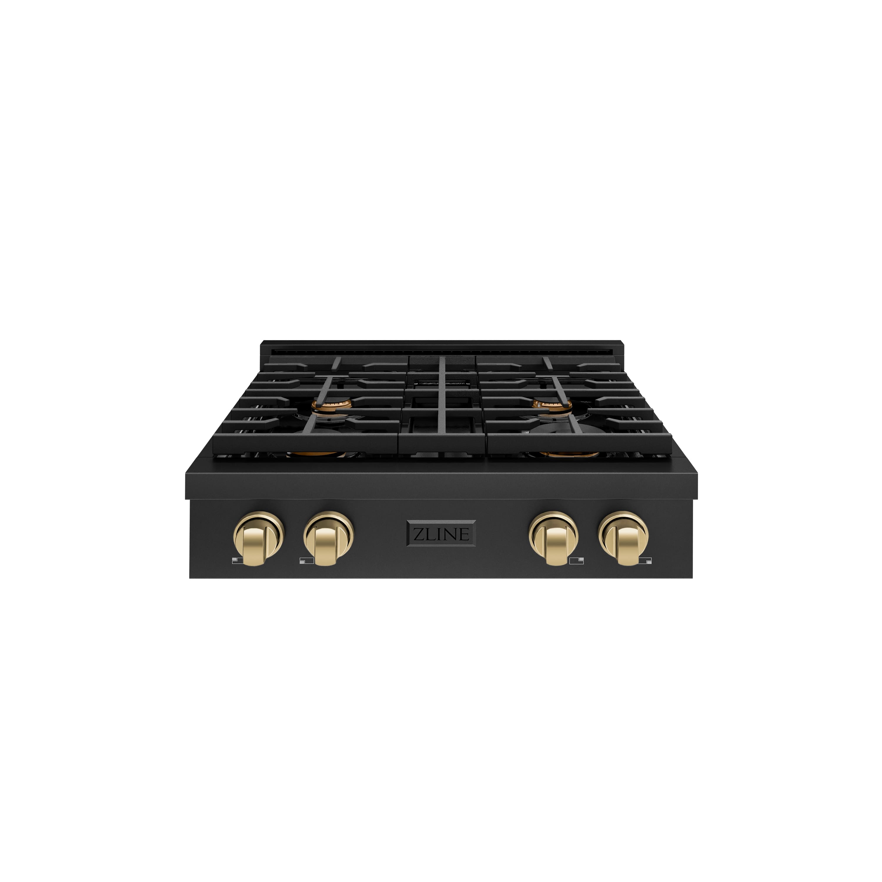 ZLINE - 30 in. Autograph Paramount Rangetop with Bronze Accents (SRTBZ-30-CB) - Black Stainless Steel - Front_Zoom