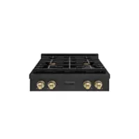 ZLINE 30 in. Autograph Paramount Rangetop in Black Stainless Steel w/ Bronze Accents (SRTBZ-30-CB) - Black Stainless Steel - Front_Zoom