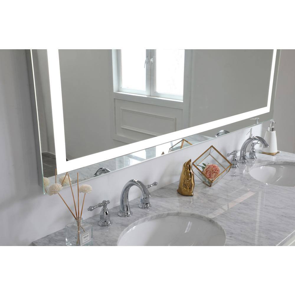 Alt View 2. Elegant Decor - Hardwired LED Mirror W36 x H60 Dimmable 5000K - Silver.
