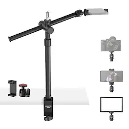 Neewer - Overhead Desk Mount, 22" Boom Arm, C Clamp - Black