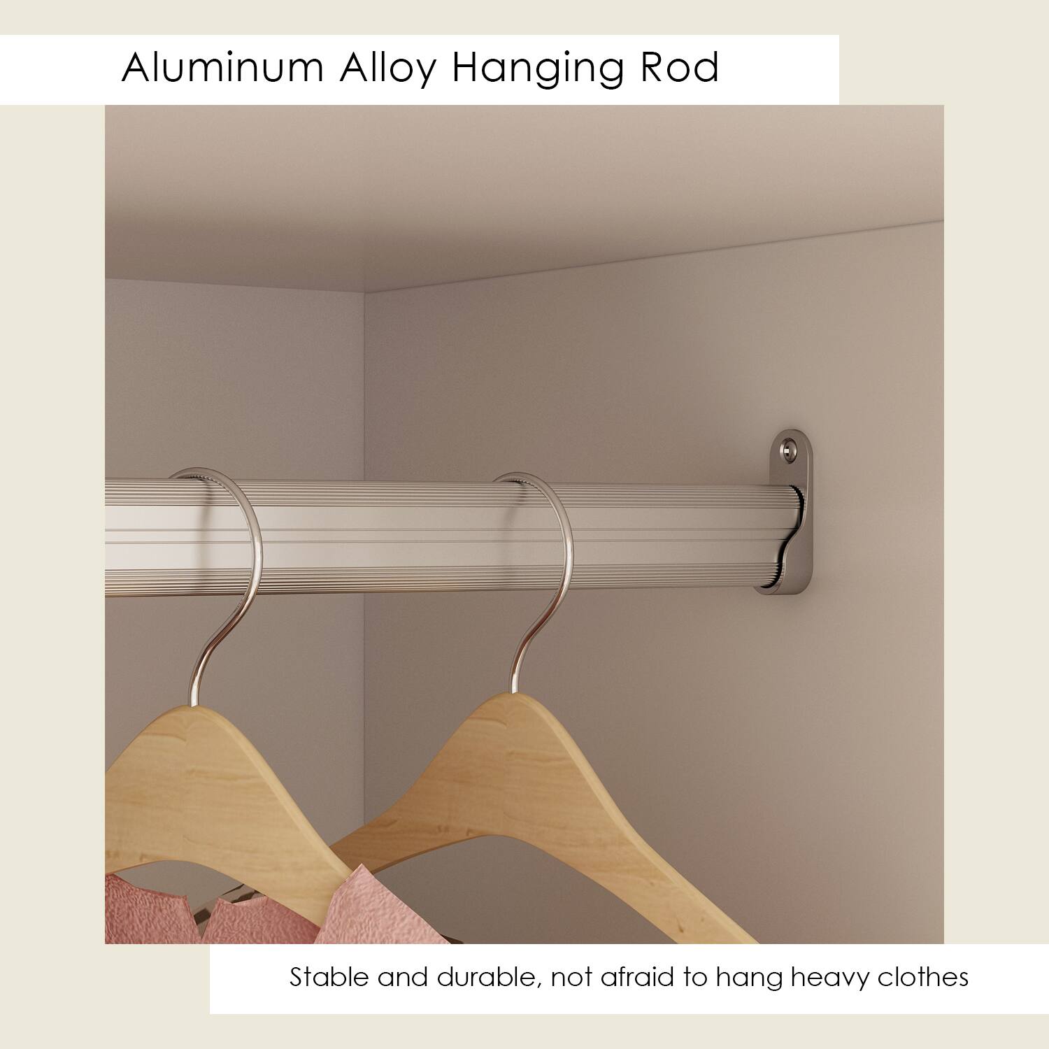 Aluminum Alloy Hanging Rod

Stable and durable, not afraid to hang heavy clothes